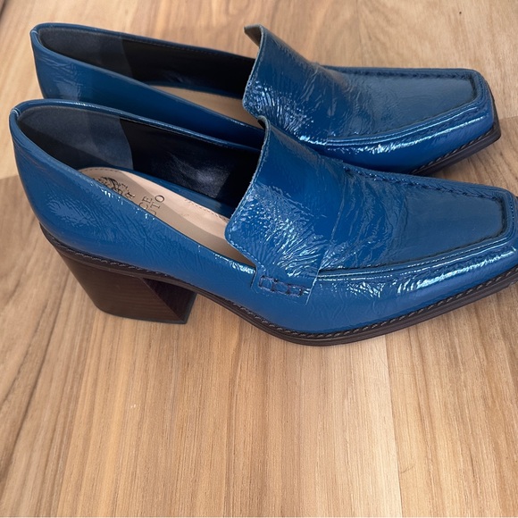 Vince Camuto Blue Patent Leather Loafers - Picture 1 of 7